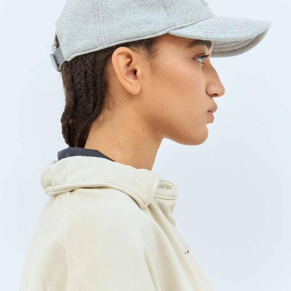 Miu Miu Grey Tessuto Logo Baseball Cap Size M - Picture 4 of 7